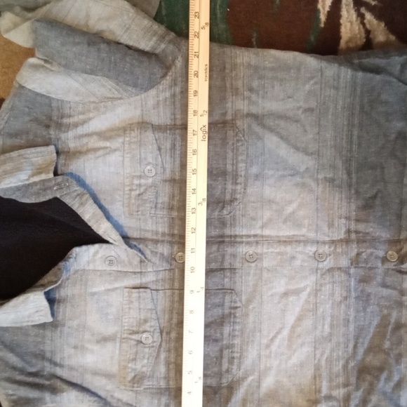 Travis Mathew Cotton Blend Fleece Lined Button Grey Black Mens Large - Picture 8 of 9